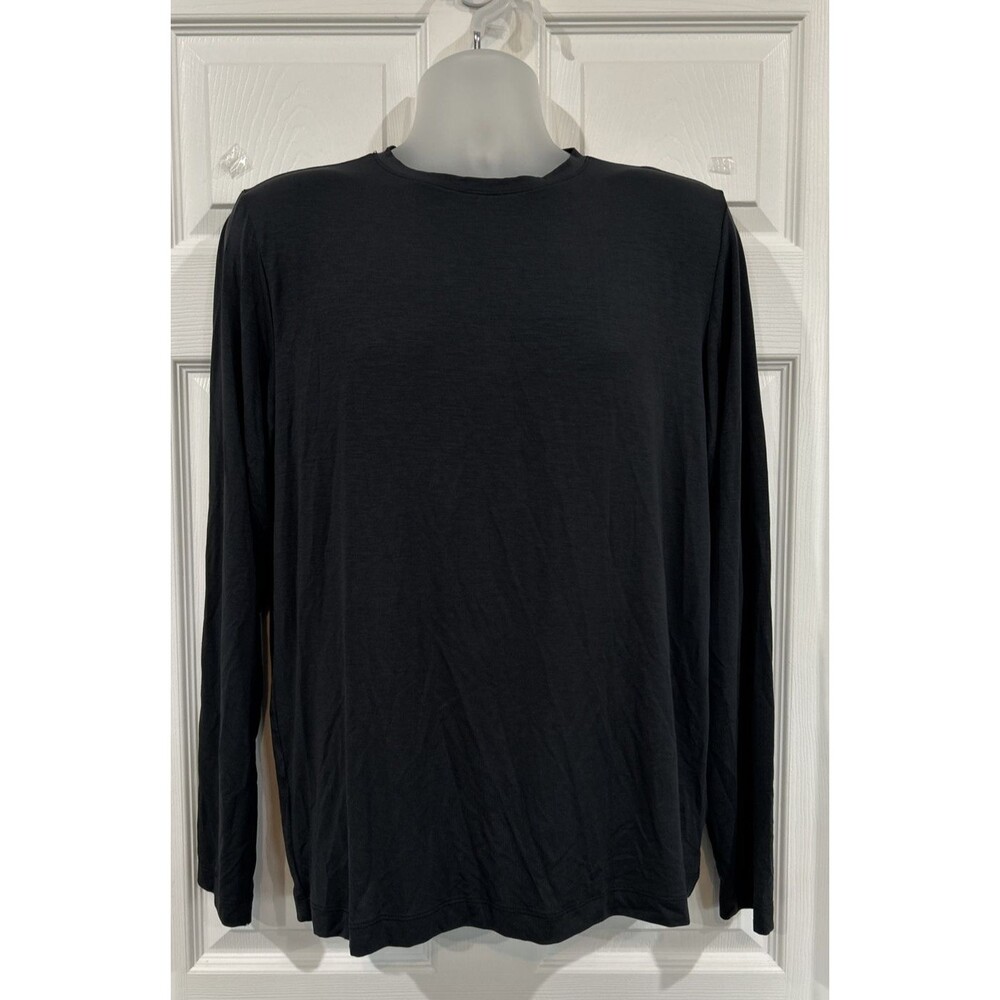 Rhone Men's M COR Long Sleeve Lounge Performance Soft Comfort Shirt Soft Black